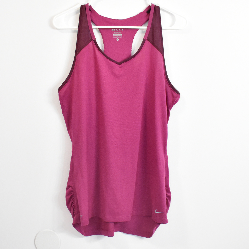 Nike Dri-fit Racer-back Purple Tank Top Sz L
